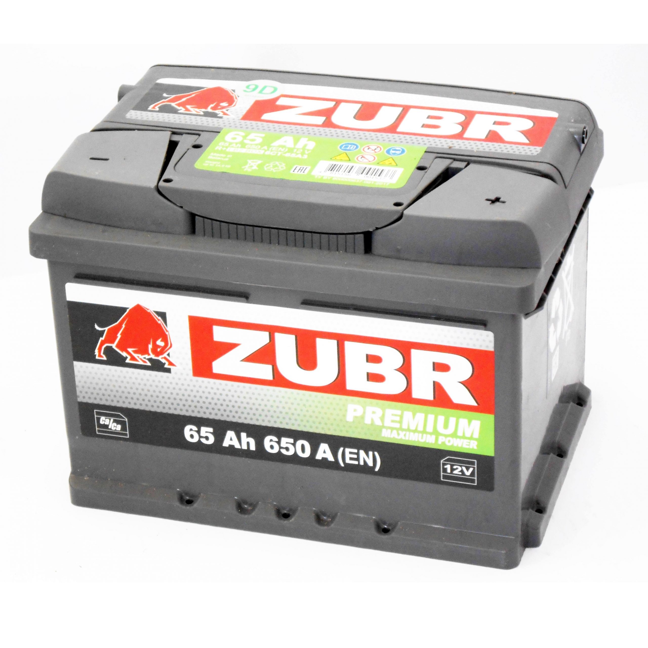 Автомобильный аккумулятор Zubr Premium l+ 65ah 650a